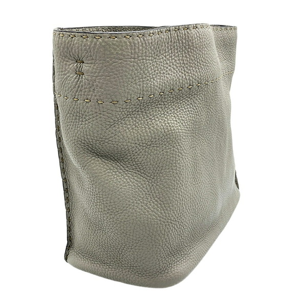 FENDI Gray Leather Shoulder Bag - Picture 3 of 10